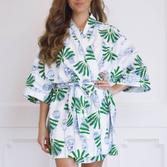 Kimono Robe Ginger Jar Palms