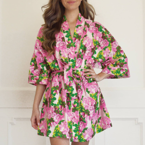 Kimono Robe Rose Garden