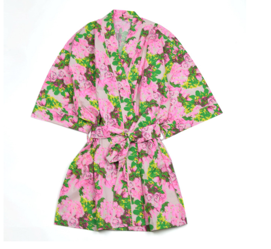 Kimono Robe Rose Garden
