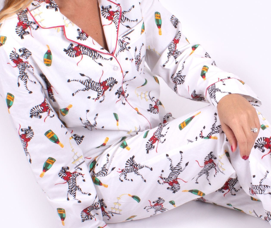 Christmas PJ Champagne Zebra