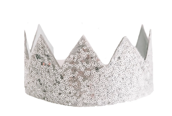 Sequin Crown Silver