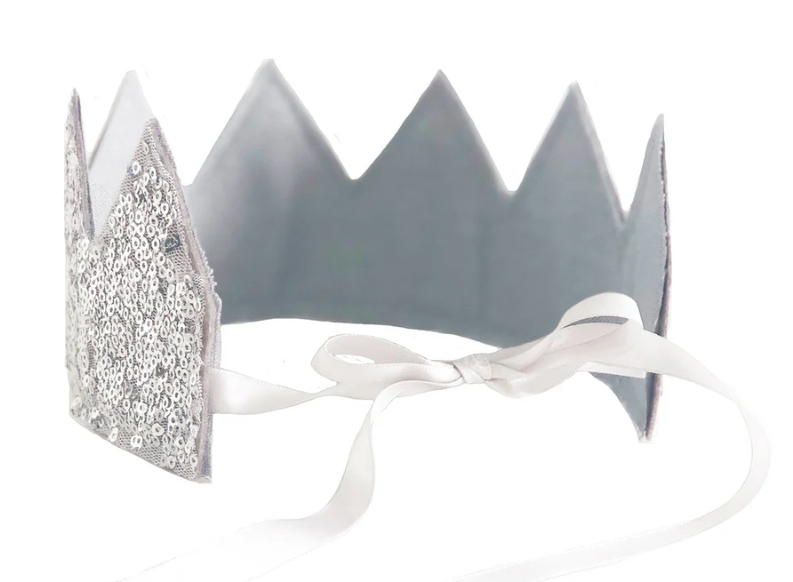 Sequin Crown Silver