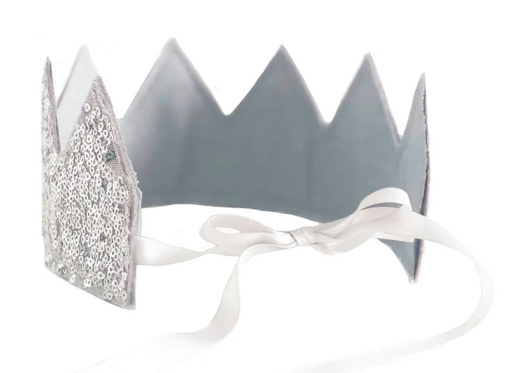 Sequin Crown Silver