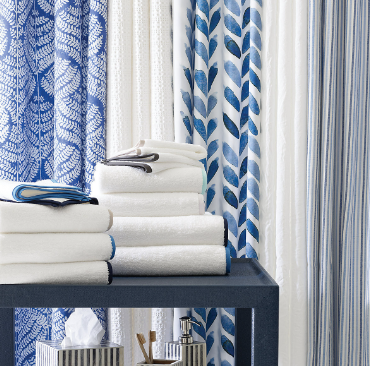 Shower Curtain Blue Brush