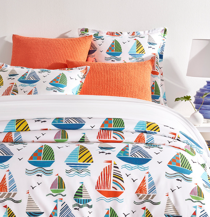Sailboats Multi Duvet Cover
