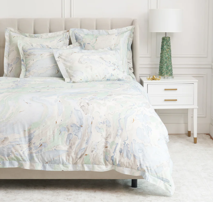 Marble Sea Glass Duvet Cover