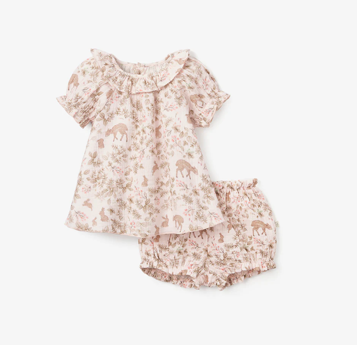 Bunny Print With Bloomer Set Dress