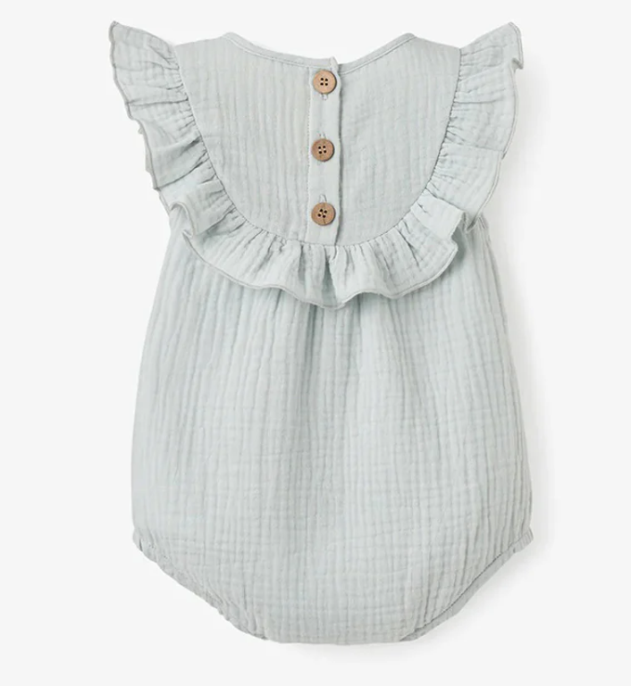 Muslin Bubble Green Romper