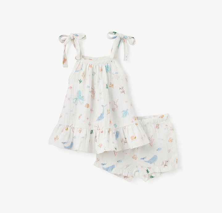 Ocean Adventure Organic Muslin Top Gift Set