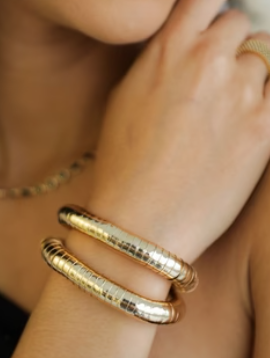 Liquid Gold Stretch 18K Bracelet Set