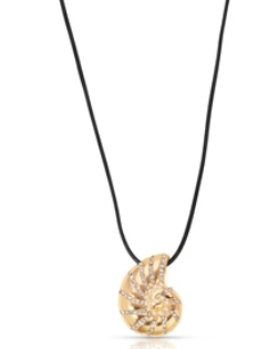 Nautilus Shell Cord 18K Necklace