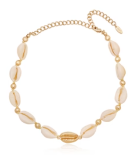 Out to Sea Cowrie Shell 18K Necklace