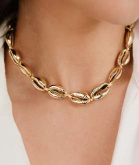Cowrie Shell 18K Necklace