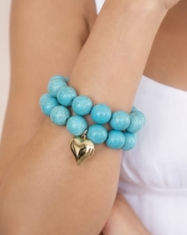 Luck and Love Turquoise 18K Bracelet Set
