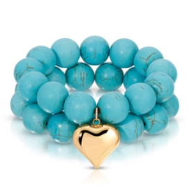 Luck and Love Turquoise 18K Bracelet Set