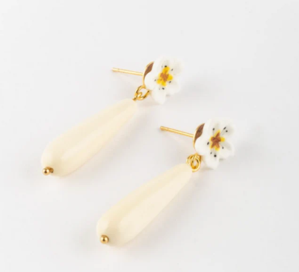Harvest Time Ivory Drop Earrings