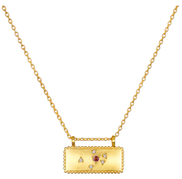 Aquarius Amethyst White Topaz Necklace