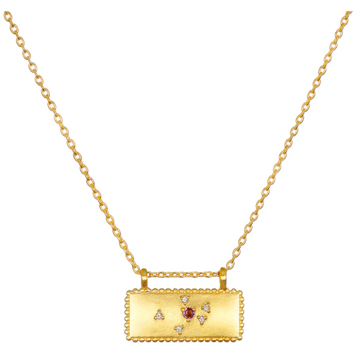 Aquarius Amethyst White Topaz Necklace