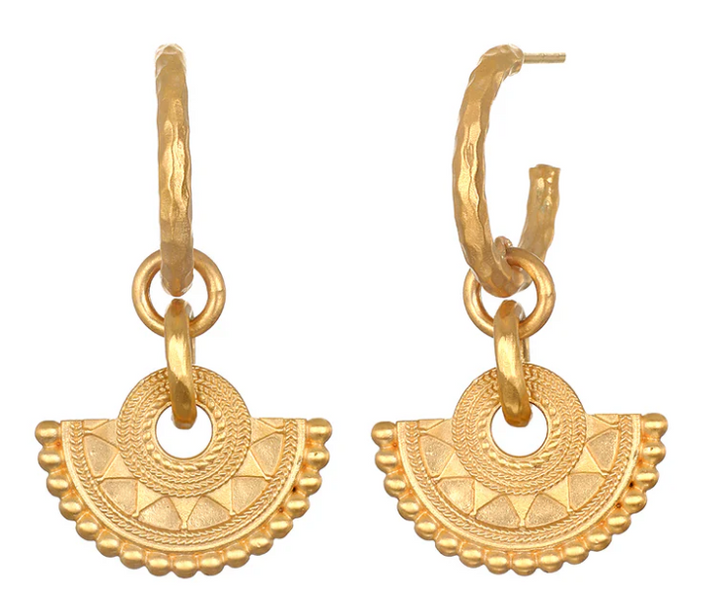 Linear Mandala Hoop Earring