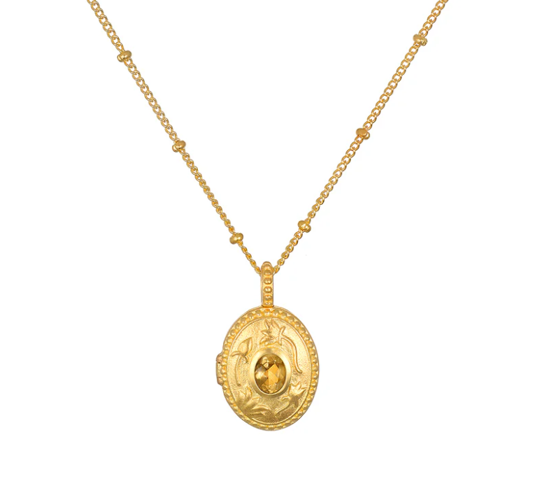 Birthstone Locket Necklace