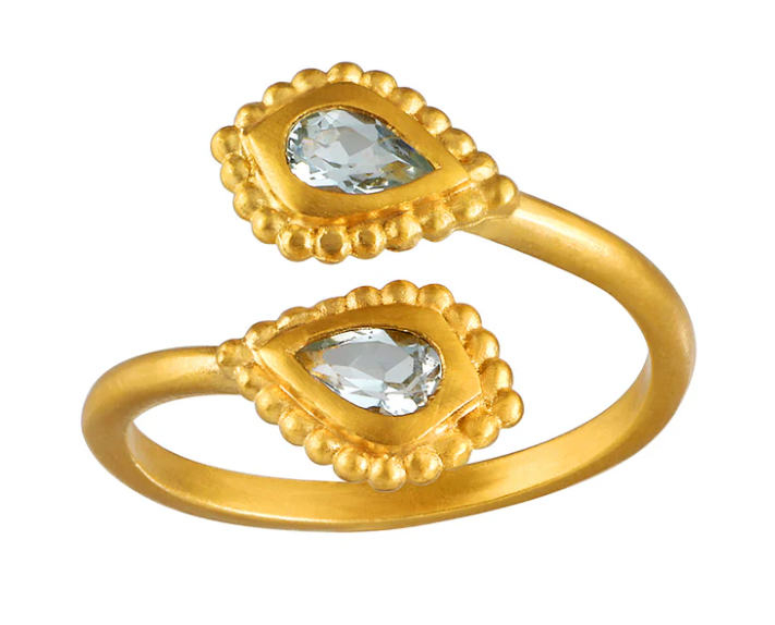 Blue Topaz Adjustable Ring