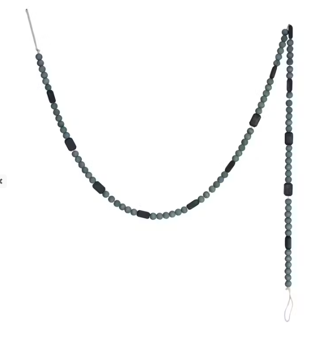 Garland Paulownia Wood Bead Grey