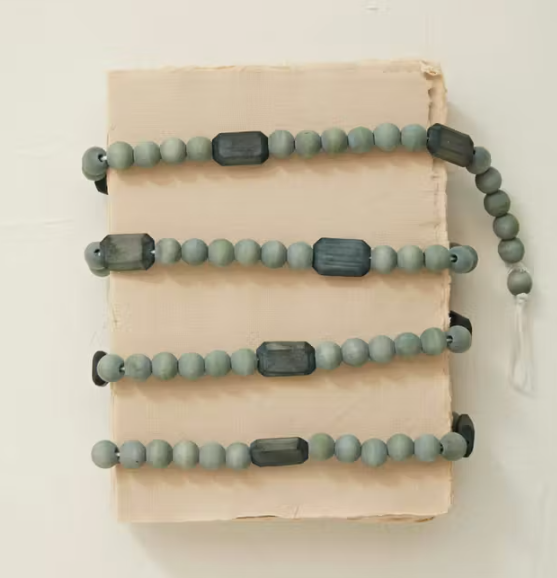 Garland Paulownia Wood Bead Grey