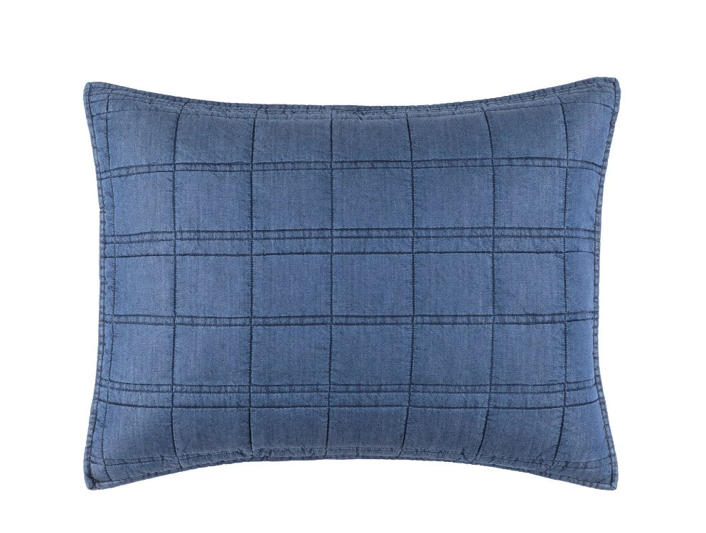 Atlas Denim Quilted Sham