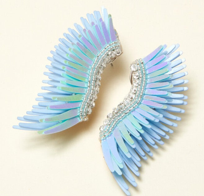 Midi Madeline Metallic Blue Earrings