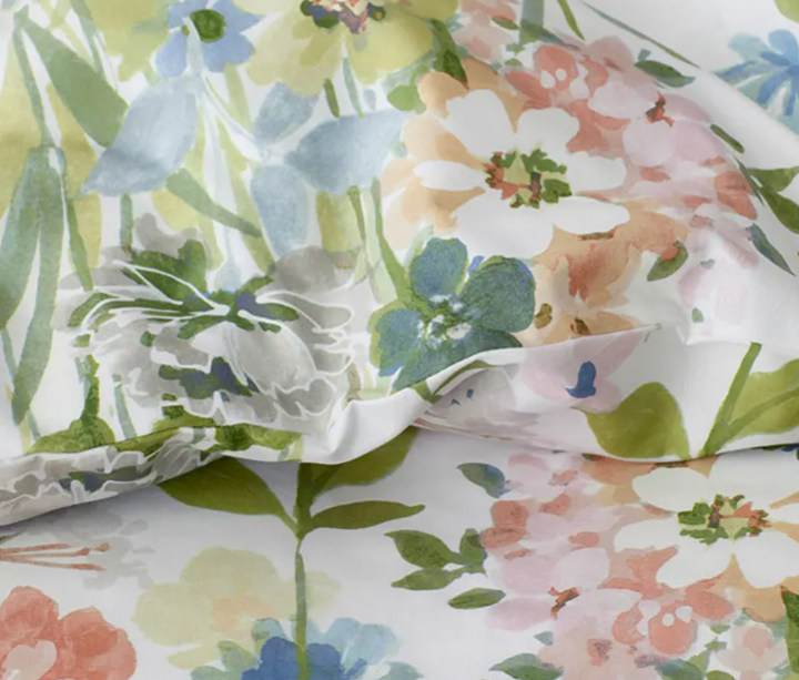 Tania Floral Wrinkle-Free Sateen Duvet Cover