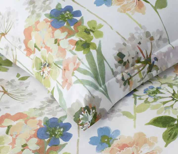 Tania Floral Wrinkle-Free Sateen Duvet Cover