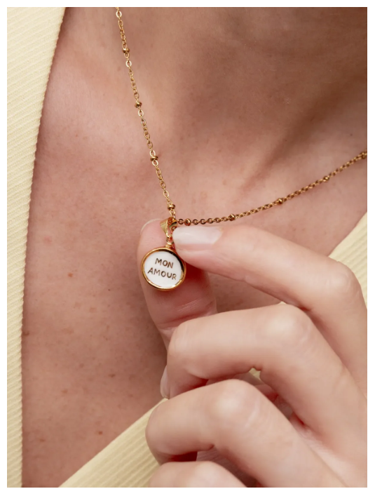 Valentine's Mon Amour Disc Necklace