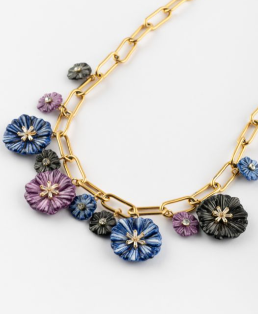 Necklace Aster Flowers
