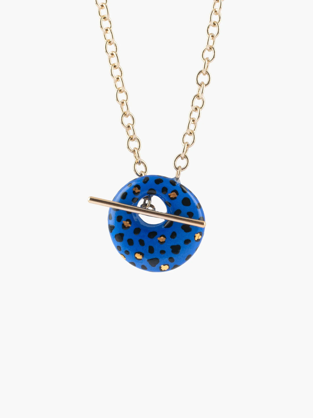 Blue Leopard  Planet necklace