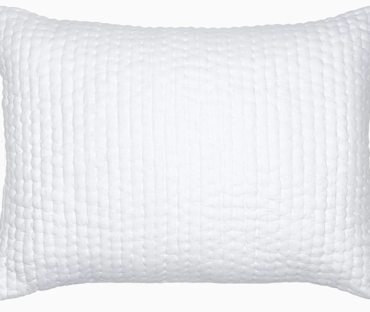Vivada White Woven Sham king