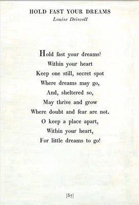 Hold Fast Your Dreams Art Print - Gallery Wrap White /17''x25''