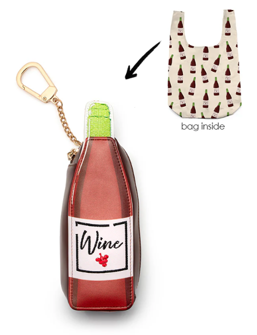 Wine 2 in 1 Bag Charm + Shopper Bag