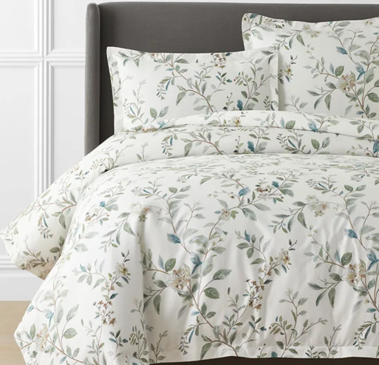 Whispering Leaves Wrinkle-Free Sateen Duvet Cover