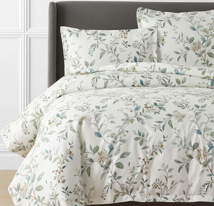 Whispering Leaves Wrinkle-Free Sateen Duvet Cover
