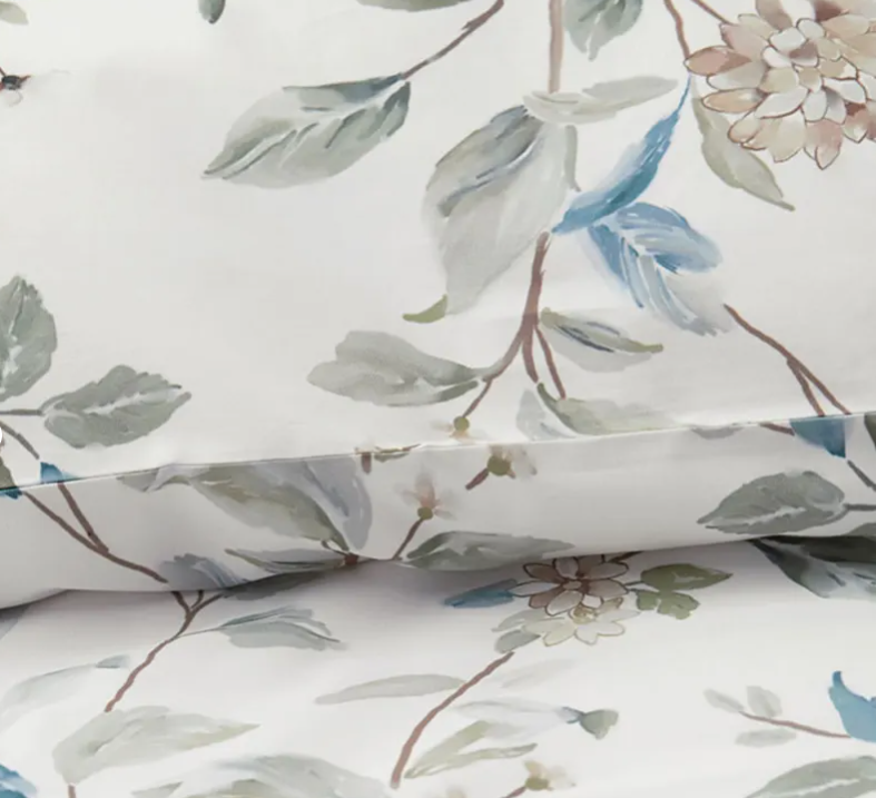 Whispering Leaves Wrinkle-Free Sateen Duvet Cover