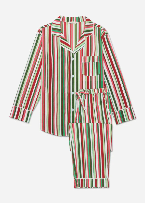 Candy Cane Stripe Peppermint Long Sleep Set