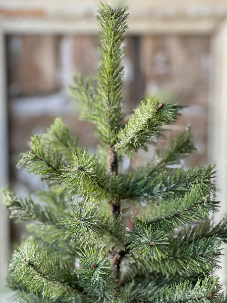 Silver Pine Tree Burlap Clear