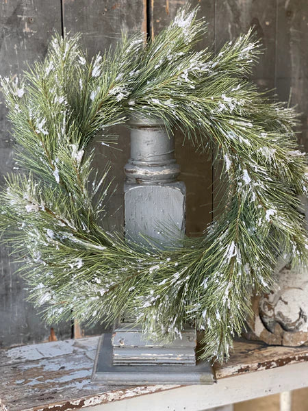 Wreath Silver Fir With Snow, 24"