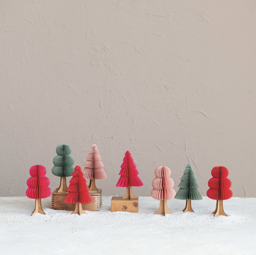 Paper & MDF Folding Honeycomb Tree | 4 Colors/2 Styles