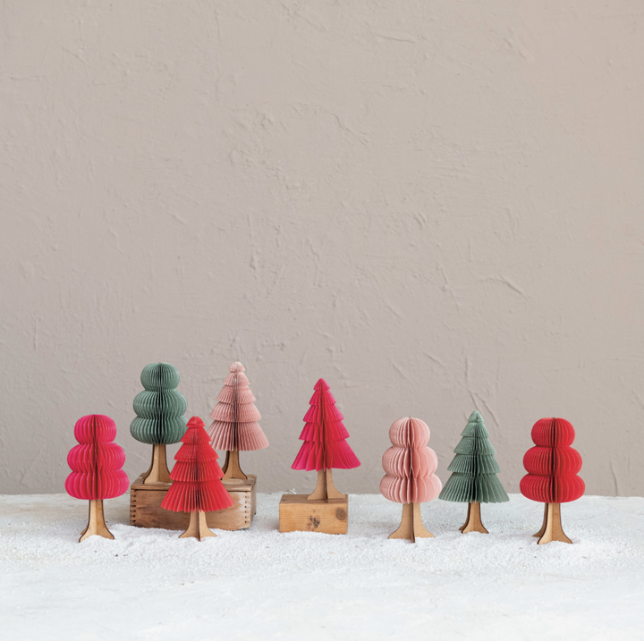 Paper & MDF Folding Honeycomb Tree | 4 Colors/2 Styles