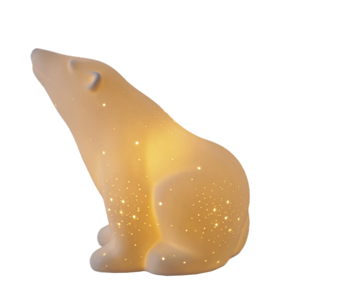 Stoneware Bisque Table Lamp with Cut-Outs & Inline Switch