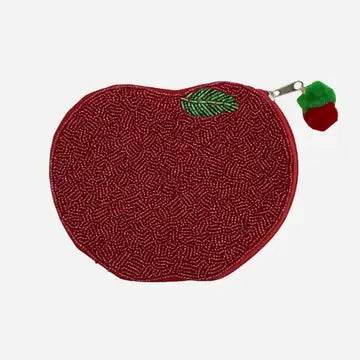 Apple Beaded Pouch