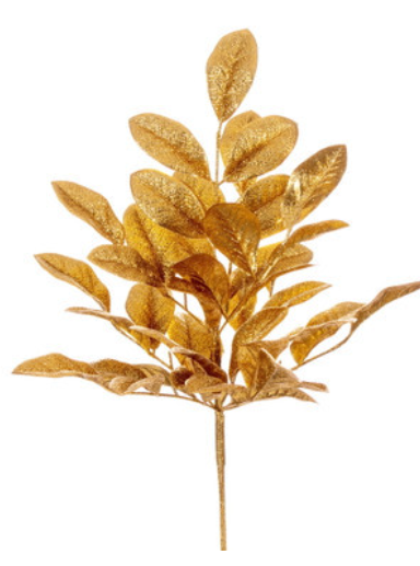 25" Apple Leaf Glitter Bush (2)