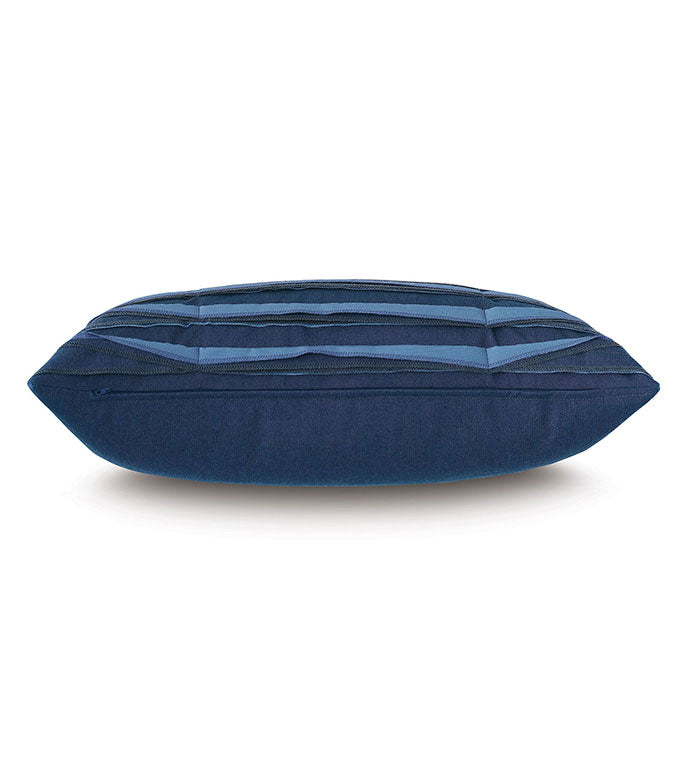 Plisse Pleated Indigo Decorative Pillow