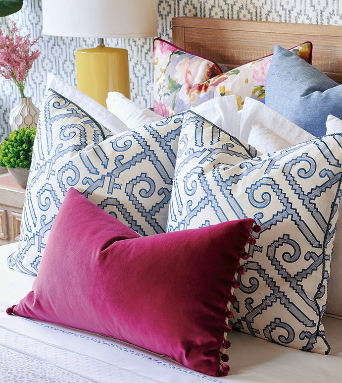 Raspberry Frou Frou Decorative Pillow